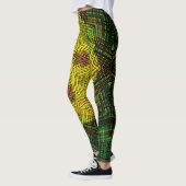 Weave Mandala Yellow Green und Orange Leggings (Links)