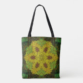 Weave Mandala Yellow Green und Orange Tasche (Rückseite)