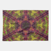 Weave Mandala Yellow Pink und Lila Geschirrtuch (Horizontal)