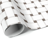 Weave-Muster auf braun, anpassbar Geschenkpapier (Rolleneckpunkt)