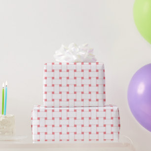 Weave Muster auf Rose rosa, benutzerdefinierbar Geschenkpapier