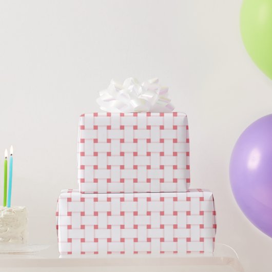 Weave Muster auf Rose rosa, benutzerdefinierbar Geschenkpapier (Partygeschenke)