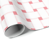Weave Muster auf Rose rosa, benutzerdefinierbar Geschenkpapier (Rolleneckpunkt)