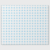 Weave Muster auf Sky Blue, anpassbar Geschenkpapier (Flach)