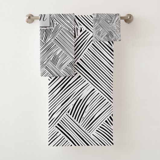 Weave Pattern Design Art  Badhandtuch Set (Insitu)
