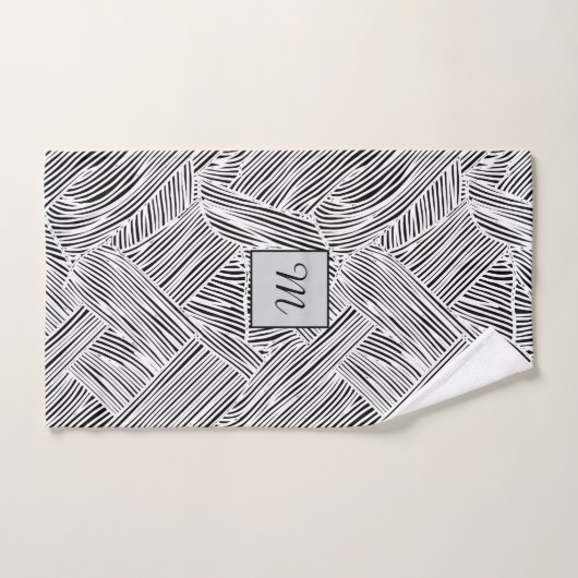 Weave Pattern Design Art  Badhandtuch Set (Handtuch)