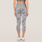 Weave Pattern Design Art  Capri Leggings (Rückseite)