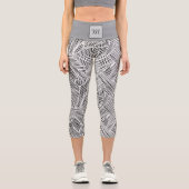 Weave Pattern Design Art  Capri Leggings (Vorderseite)