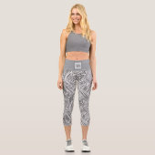 Weave Pattern Design Art  Capri Leggings (Vorderseite)