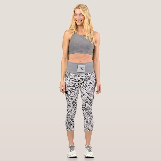 Weave Pattern Design Art  Capri Leggings (Vorderseite)