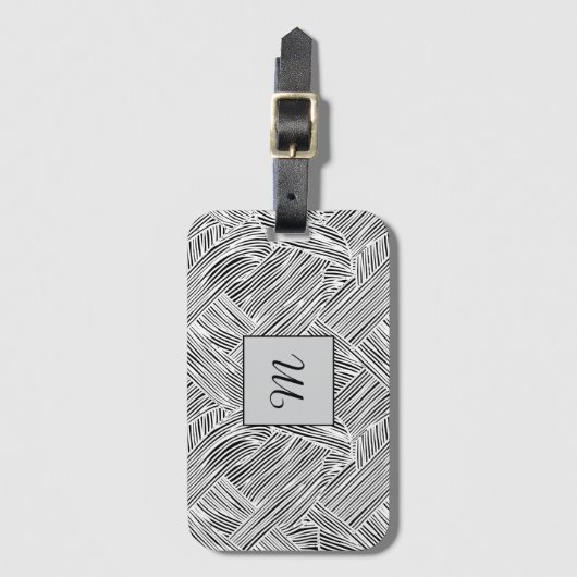 Weave Pattern Design Art  Gepäckanhänger (Vorderseite Vertikal)