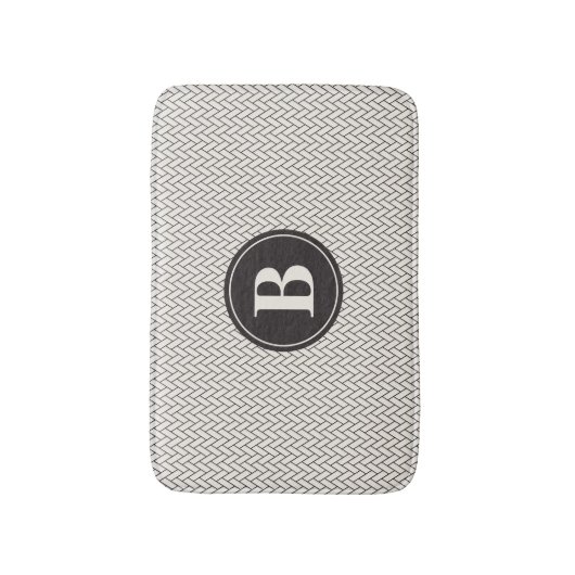 Weave Pattern Monogram Badematte (Vorderseite Vertikal)