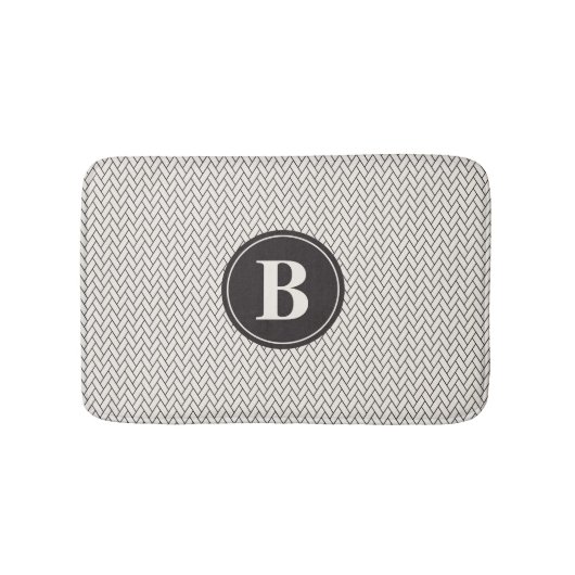 Weave Pattern Monogram Badematte (Vorderseite)