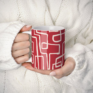 Weave Sip Rot Weiß Kaffeetasse
