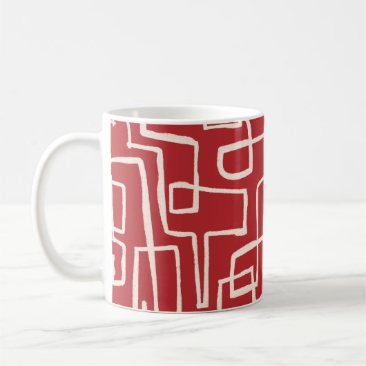 Weave Sip Rot Weiß Kaffeetasse (Links)