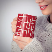 Weave Sive Red White Kaffeetasse