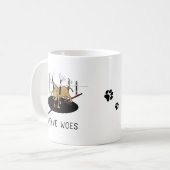 Weave Woes - Agility lustig steckte Hundeschuhe Kaffeetasse (Vorderseite Links)