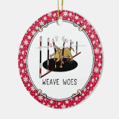 Weave Woes - Agility lustig steckte Hundeschuhe Keramik Ornament (Links)