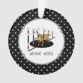 Weave Woes - Agility lustig steckte Hundeschuhe Ornament (Vorderseite)
