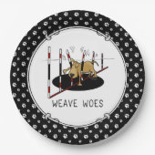 Weave Woes - Agility lustig steckte Hundeschuhe Pappteller (Vorderseite)