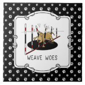 Weave Woes - lustiges Agility Fliese (Vorderseite)