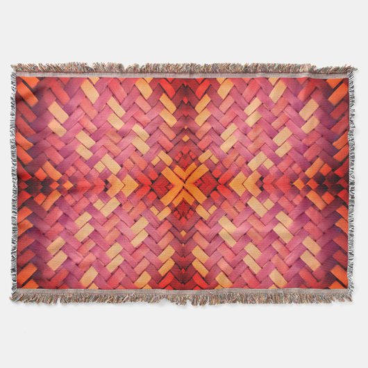 Weaved Harmony Pattern Throw Blanket Decke (Vorderseite)
