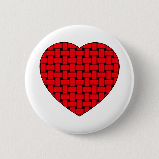 Weaved Red Heart Button (Vorderseite)