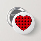 Weaved Red Heart Button (Vorne & Hinten)