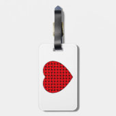 Weaved Red Heart Gepäckanhänger (Rückseite vertikal)
