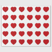 Weaved Red Heart Geschenkpapier (Flach)