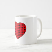 Weaved Red Heart Kaffeetasse (VorderseiteRechts)