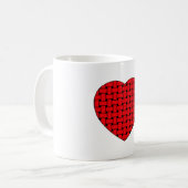 Weaved Red Heart Kaffeetasse (Vorderseite Links)