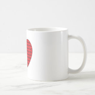 Weaved Red Heart Kaffeetasse