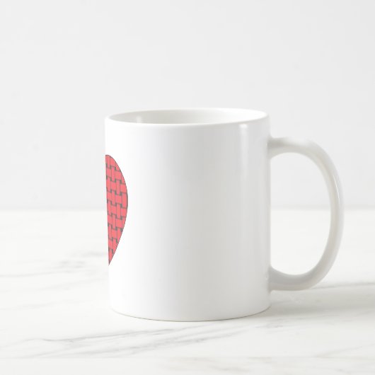 Weaved Red Heart Kaffeetasse (Rechts)