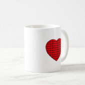 Weaved Red Heart Kaffeetasse (VorderseiteRechts)