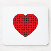 Weaved Red Heart Mousepad (Vorne)