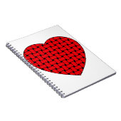 Weaved Red Heart Notizblock (Rechte Seite)