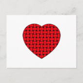Weaved Red Heart Postkarte (Vorderseite)