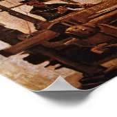 Weaver am Loom von Vincent Van Gogh Poster (Ecke)