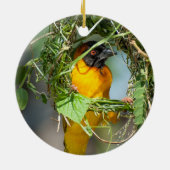 Weaver Bird Gebäude Nest Keramik Ornament (Hinten)