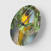 Weaver Bird Runde Wanduhr (Winkel)