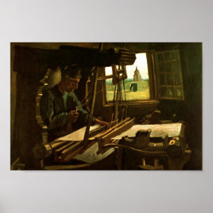 Weaver in der Nähe eines offenen Fensters Van Gog Poster