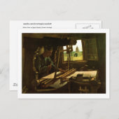 Weaver in der Nähe eines offenen Fensters Van Gogh Postkarte (Vorne/Hinten)