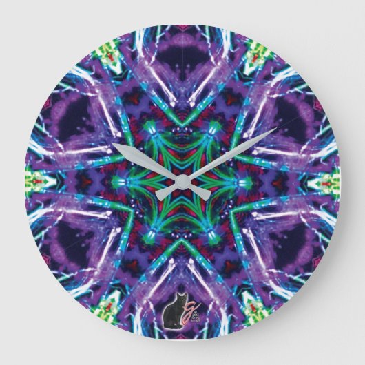 Weaver Kaleidoskop Große Wanduhr (Vorderseite)