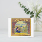 Weaver Orange LabelPiru, CA Postkarte (Stehend Vorderseite)