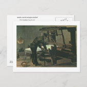 Weaver Stehend vor Loom Van Gogh Fine Art Postkarte (Vorne/Hinten)