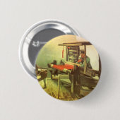 Weaver vor Links Spinnrad Vincent van Gogh Button (Vorne & Hinten)