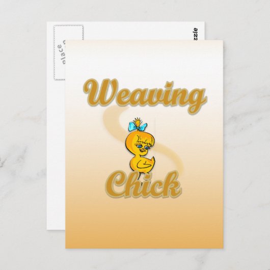 Weaving Chick Postkarte (Vorne/Hinten)