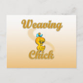 Weaving Chick Postkarte (Vorderseite)
