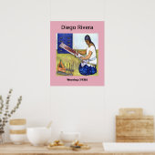 Weaving von Diego Rivera (1936) Poster (Küche)